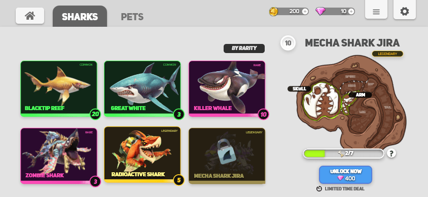 Fossil-based Progression System